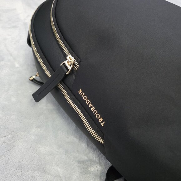 Troubadour Momentum Travel Business Backpack 13L Black, Gold Hardware NWT - Picture 5 of 15